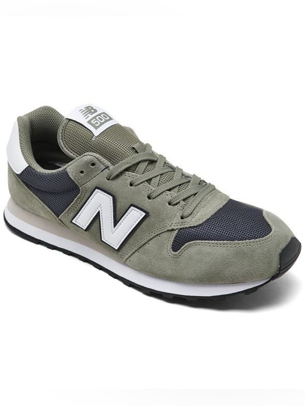 New Balance 500 Olive Green Navy Blue Men's Running Shoes GM500SE Size 9.5